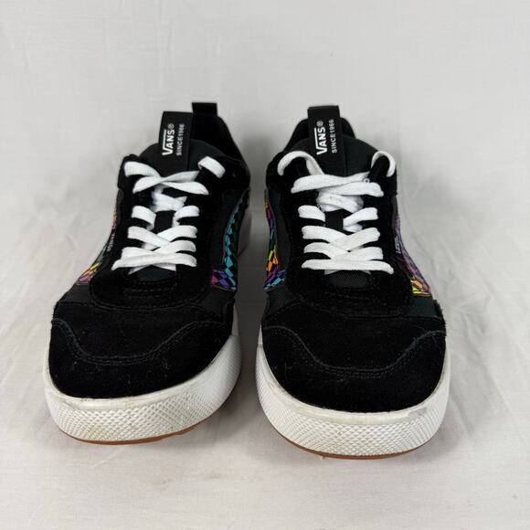 Vans Old Skool Skater Shoes Women's 9.5 Black Rainbow Low Top - Picture 3 of 9